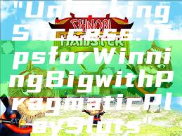 "Unlocking Success: Tips for Winning Big with Pragmatic Play Slots"